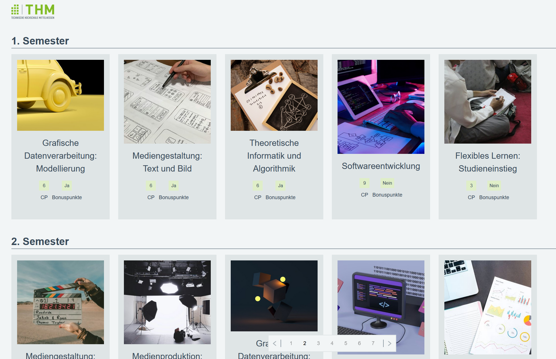Digitales Modulhandbuch Screenshot